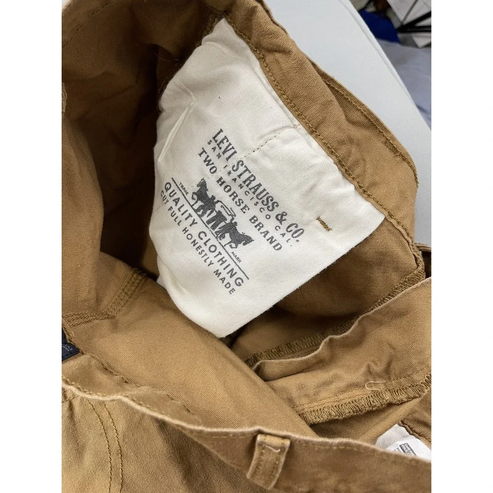 Levis Mens Pants 36x32 Tan‎ Khaki Chino Workwear Carpenter Canvas Cargo
